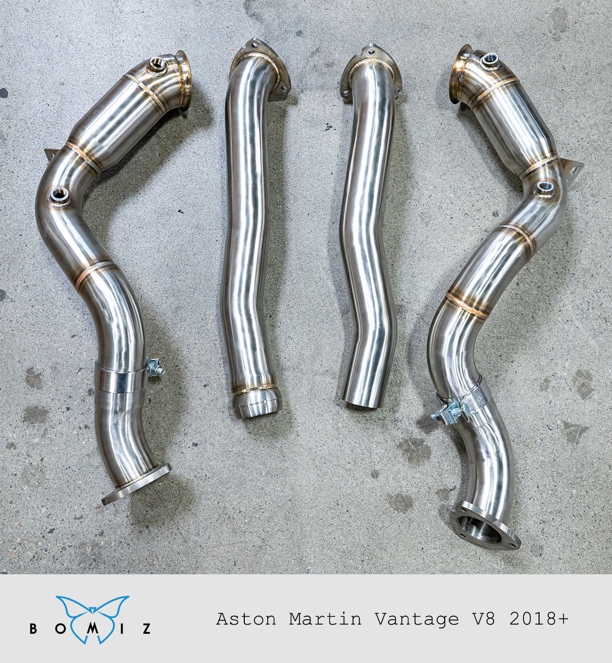 Aston Martin V8 Downpipes M177 - Bomiz