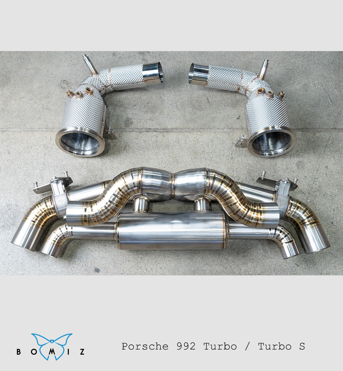 Bomiz Porsche 992 Turbo/Turbo S Titanium Valved Catback - Bomiz