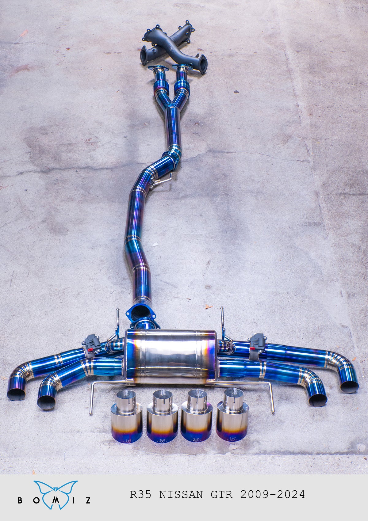 Bomiz Nissan R35 GTR Titanium Valved Catback - Bomiz