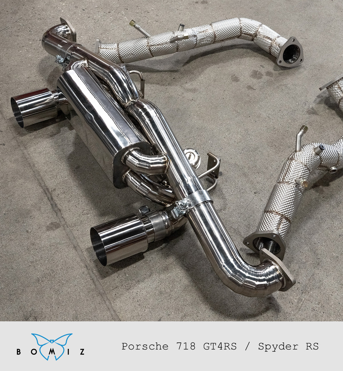 Bomiz Porsche 718 GT4RS/Spyder RS Titanium Valved Exhaust - Bomiz