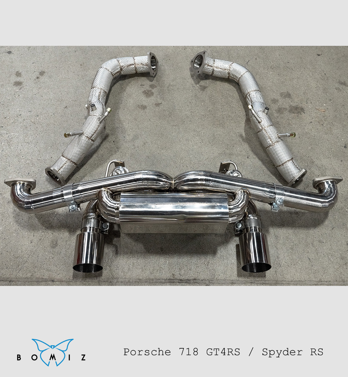 Bomiz Porsche 718 GT4RS/Spyder RS Titanium Valved Exhaust - Bomiz