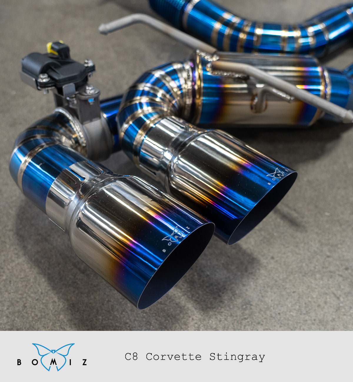 Bomiz Chevrolet C8 Corvette Titanium Valved Exhaust - Bomiz