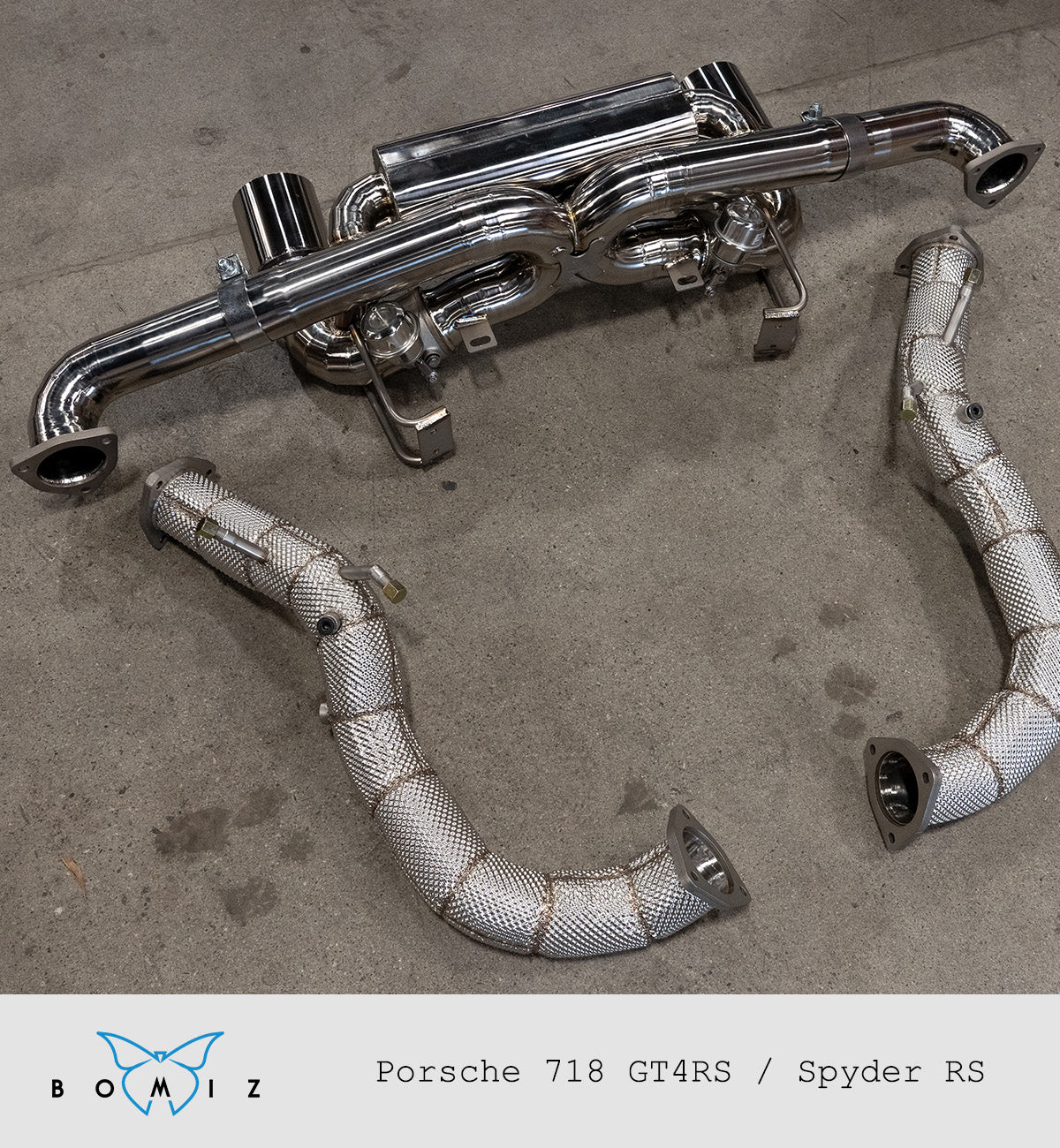 Bomiz Porsche 718 GT4RS/Spyder RS Titanium Valved Exhaust - Bomiz