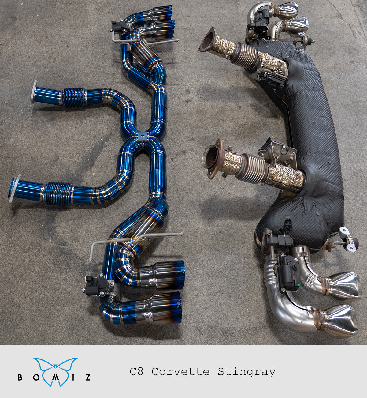 Bomiz Chevrolet C8 Corvette Titanium Valved Exhaust - Bomiz