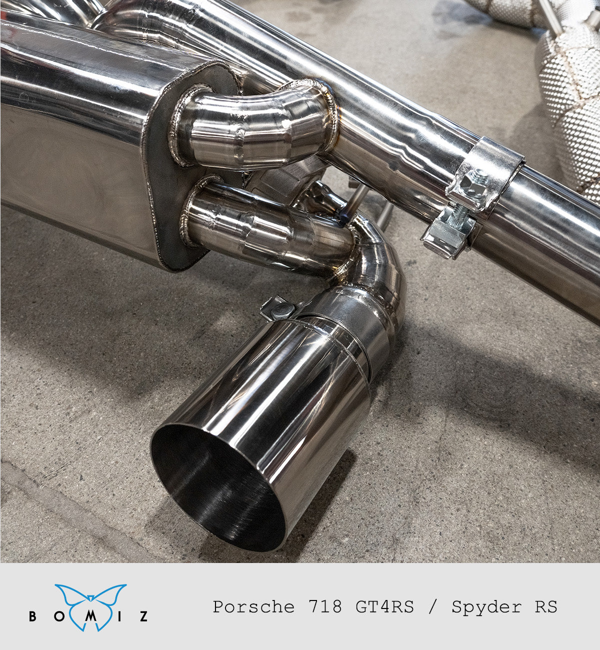 Bomiz Porsche 718 GT4RS/Spyder RS Titanium Valved Exhaust - Bomiz