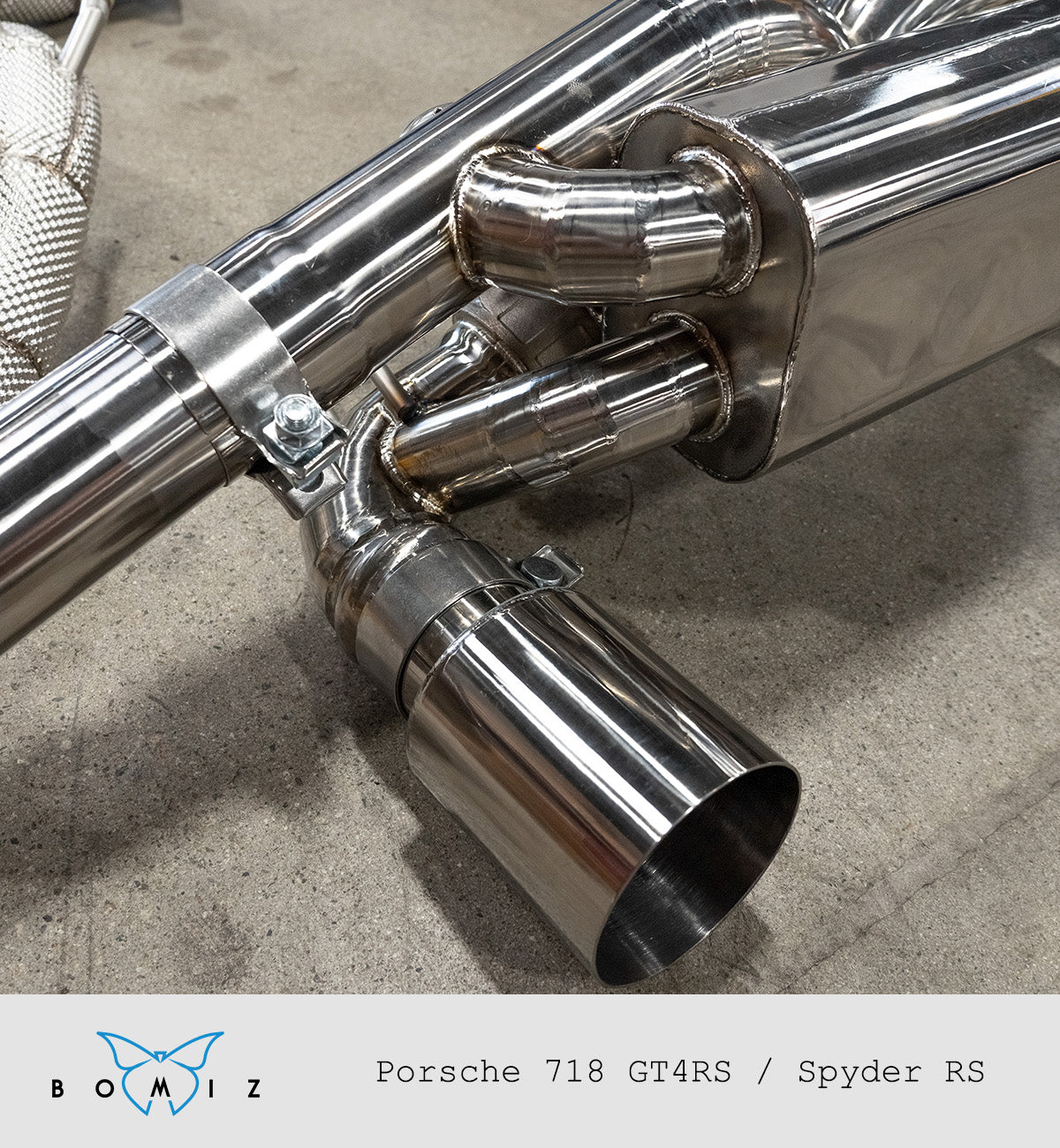 Bomiz Porsche 718 GT4RS/Spyder RS Titanium Valved Exhaust - Bomiz