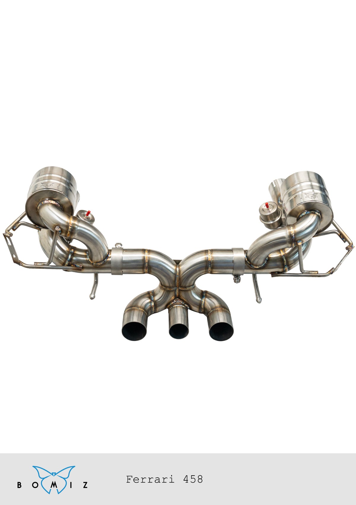 Bomiz Ferrari 458 Valved Stainless Steel Exhaust Catback - Bomiz