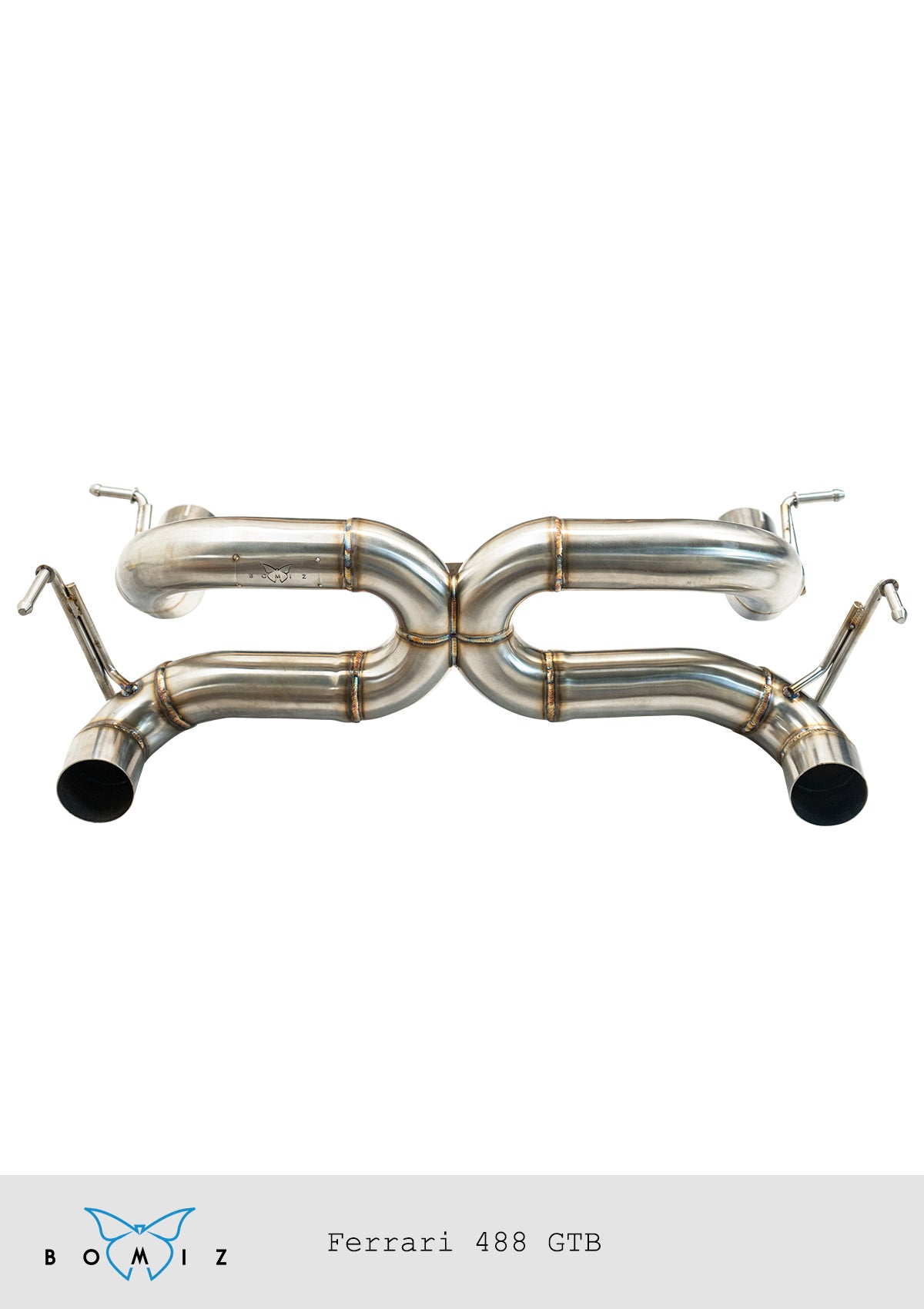 Bomiz Ferrari 488 Stainless Steel Exhaust Catback - Bomiz