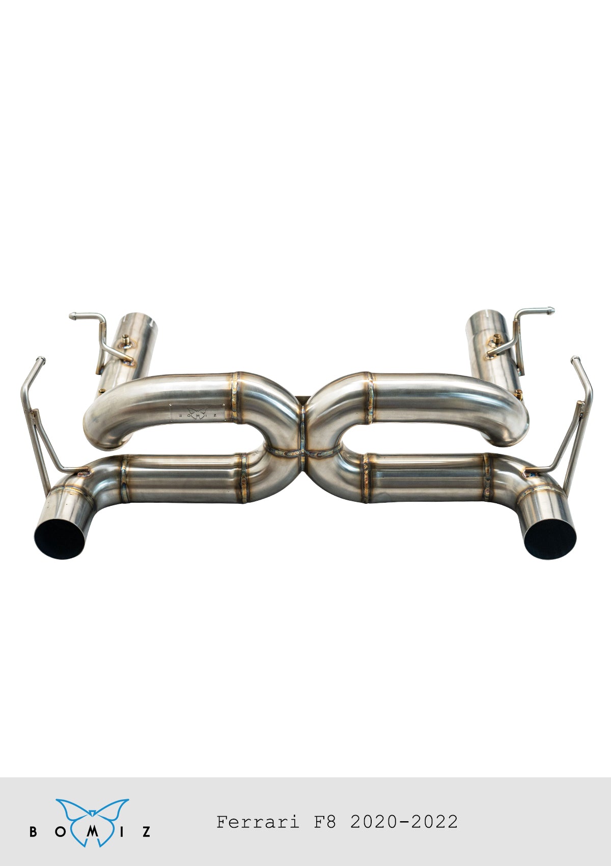 Bomiz Ferrari F8 Stainless Steel Exhaust Catback - Bomiz