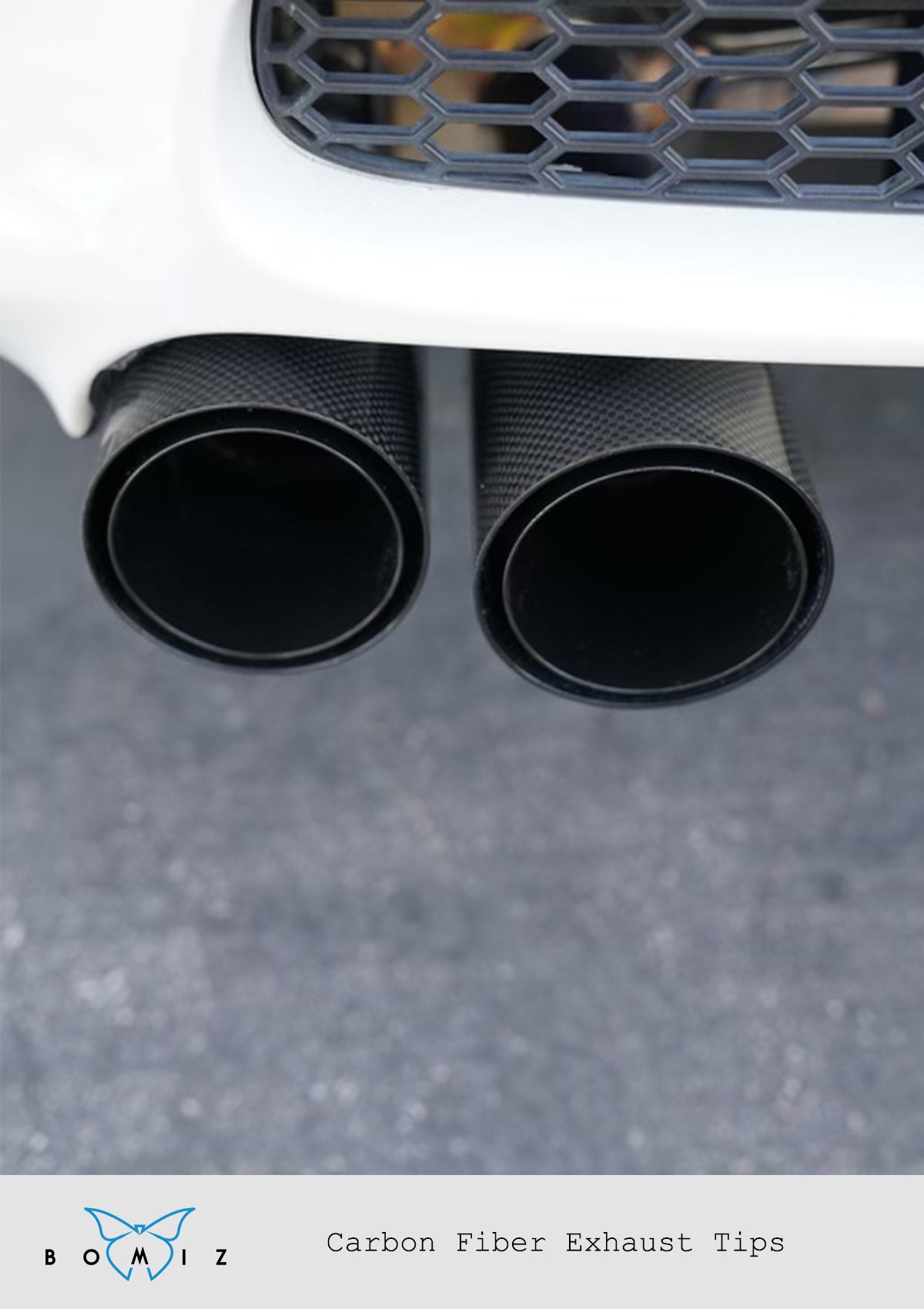 Bomiz Carbon Fiber Exhaust Tips 90mm (Fits E9x) Per Tip - Bomiz